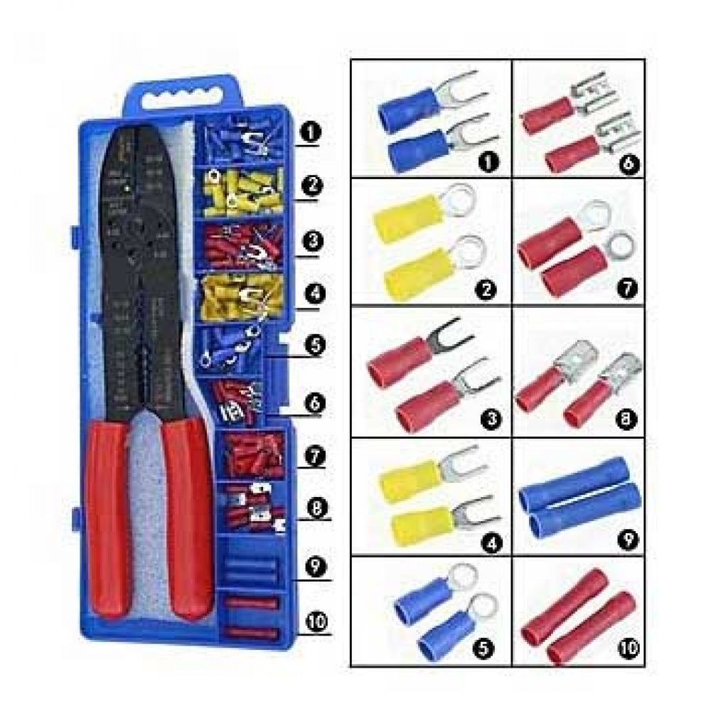 Multi-Function Wire Terminal Crimping Tool With Accessories